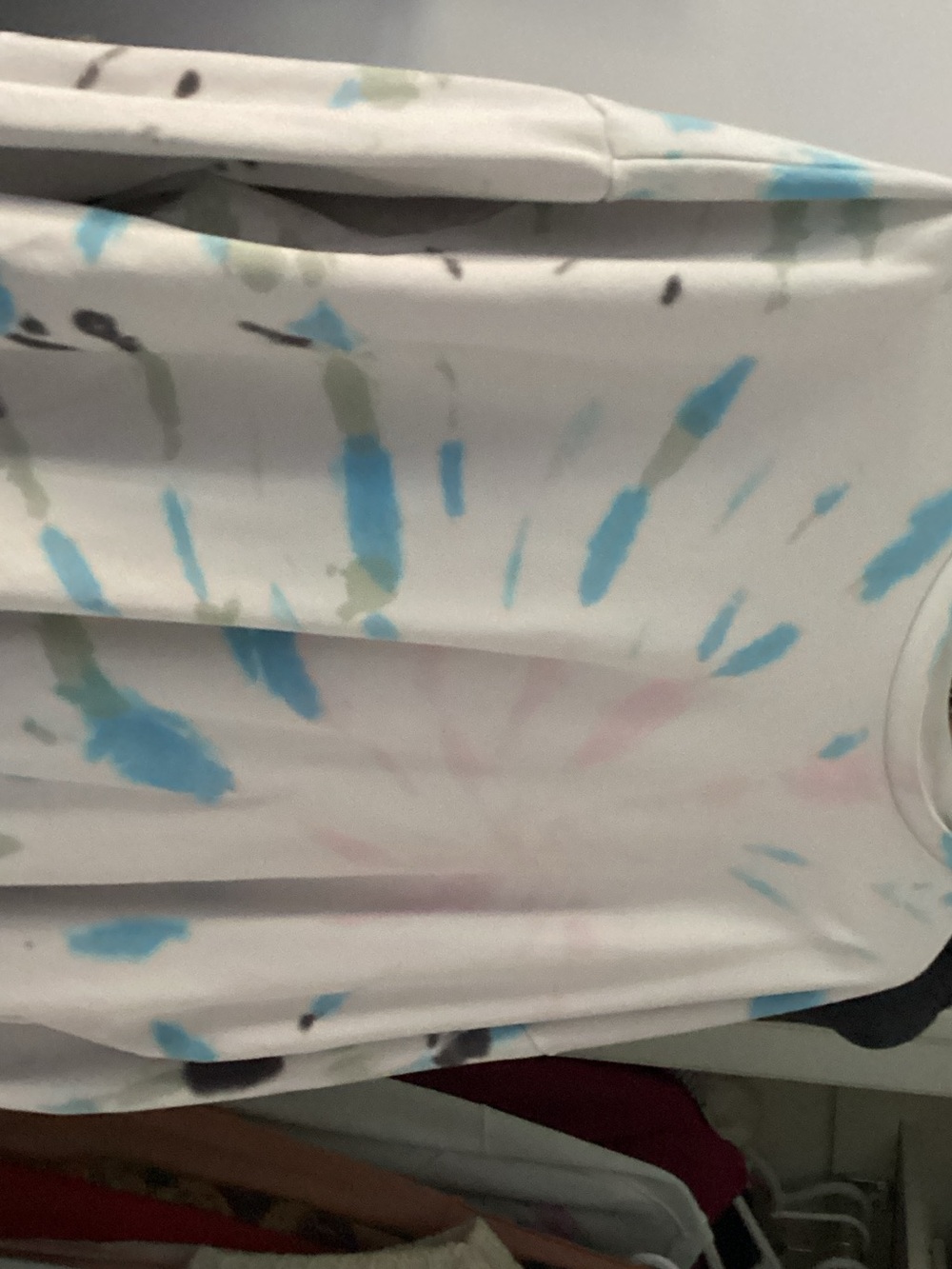 Levi's White Polo with Blue Tie-Dye Accents
